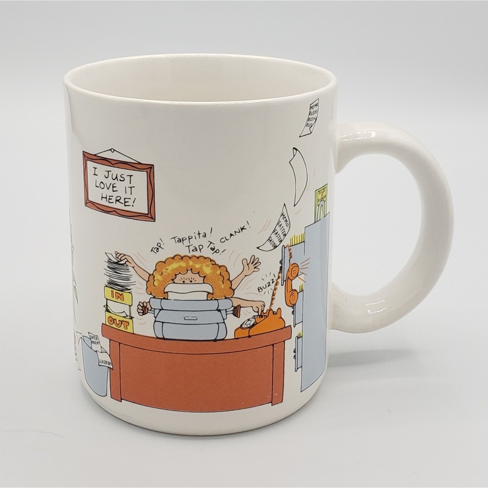 Hallmark Vintage 1984‎ Work Office Coffee Mug Cup How to Get Along At The Office